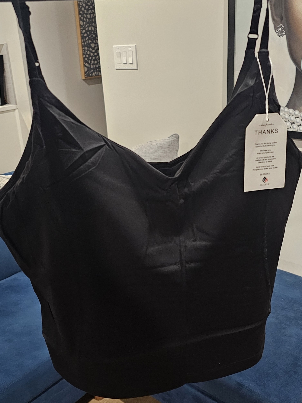 Black Women's V-Neck Cami Top